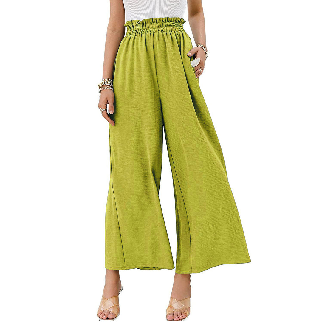 Damen Weite Palazzo-Hose mit elastischem Bund R&B