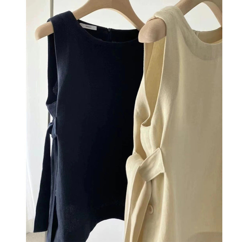 Damen Luftige Bluse mit seitlichen Bindedetails R&B