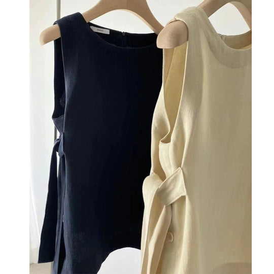 Damen Luftige Bluse mit seitlichen Bindedetails R&B