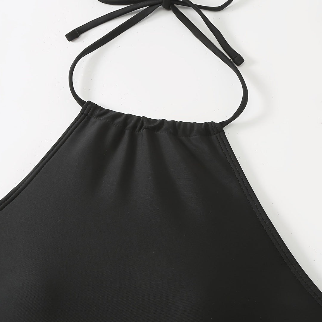 Damen Tankini-Set mit lässigem Oberteil und hoch taillierten Shorts R&B