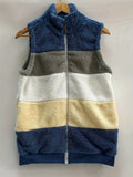 Damen kuschelige Fleece-Jacke mit hohen Kragen und praktischen Reißverschlusstaschen R&B