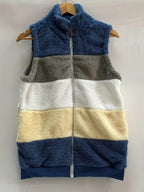 Damen kuschelige Fleece-Jacke mit hohen Kragen und praktischen Reißverschlusstaschen R&B