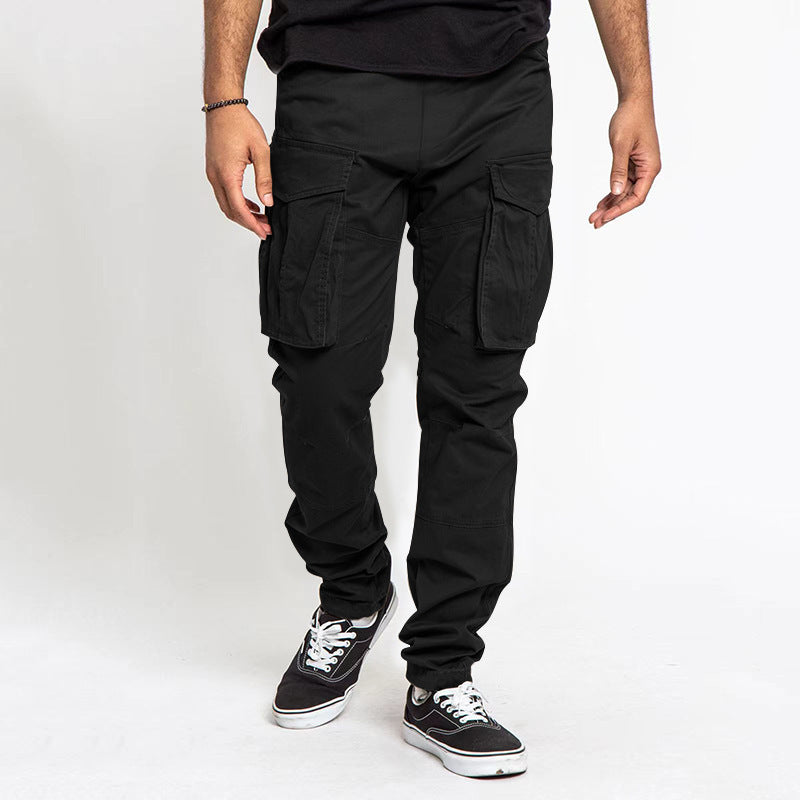 Herren modische Cargo-Hose mit multifunktionalen Taschen und elastischem Bund R&B