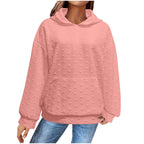 Damen Kapuzenpullover mit strukturiertem Herzmuster R&B