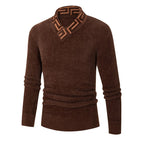 Herren modischer Pullover mit schickem Stehkragen und strukturiertem Design R&B