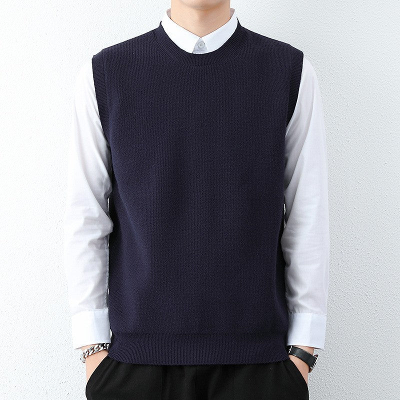 Herren Strickweste mit modernem Feinstrickmuster und bequemer Passform R&B