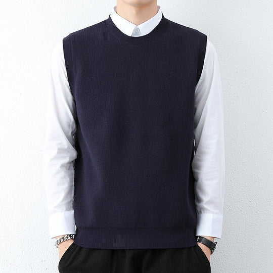 Herren Strickweste mit modernem Feinstrickmuster und bequemer Passform R&B