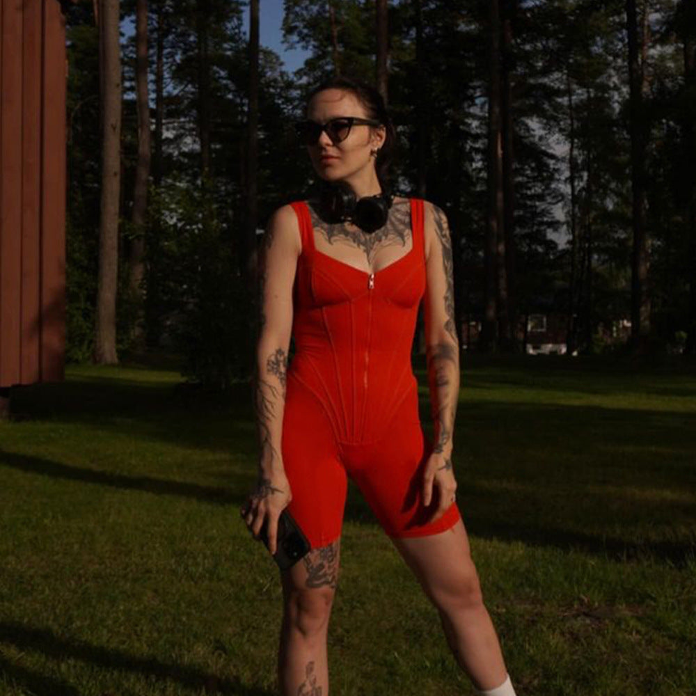 Damen figurformender Jumpsuit R&B