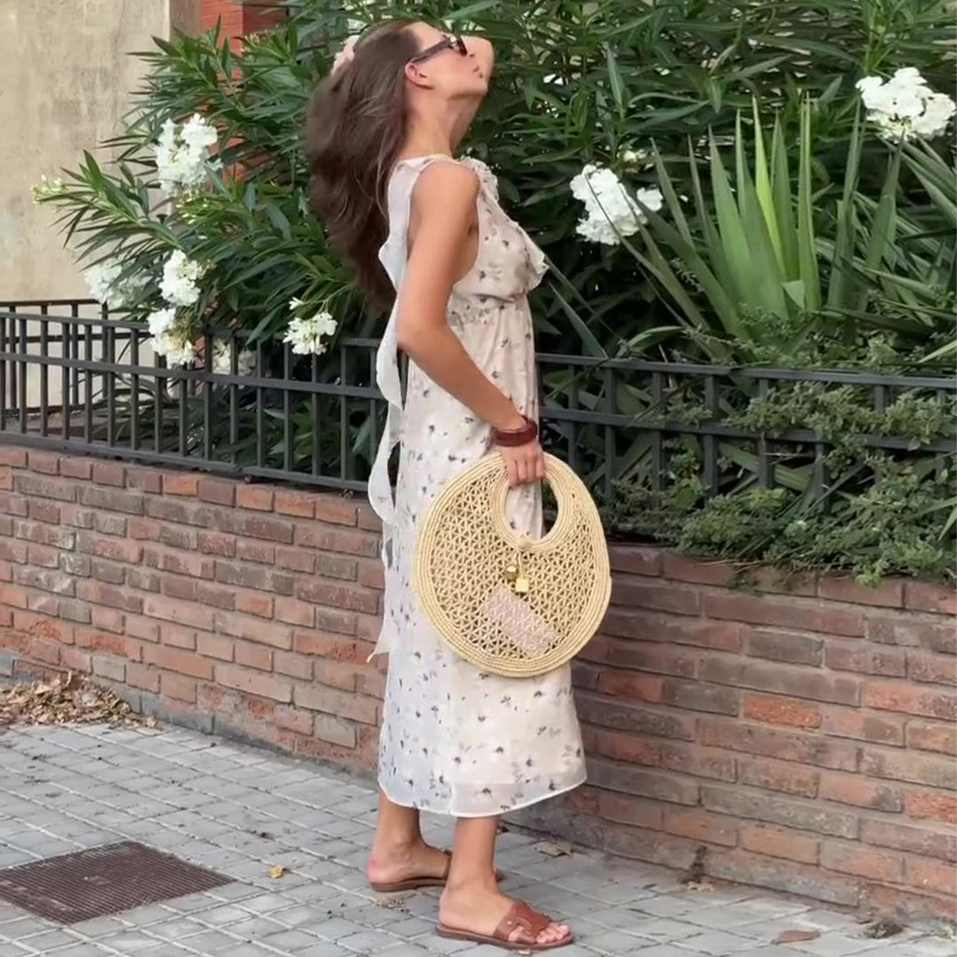Damen Sommerliches Maxikleid mit floralen Muster R&B