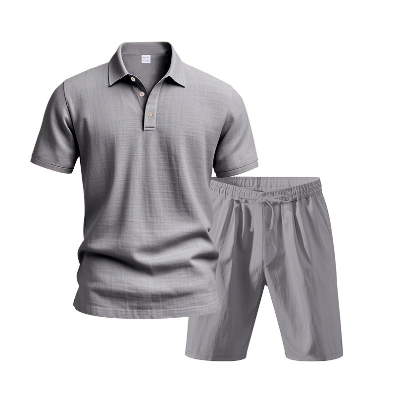 Herren legeres Polo-Shirt und Shorts Set R&B