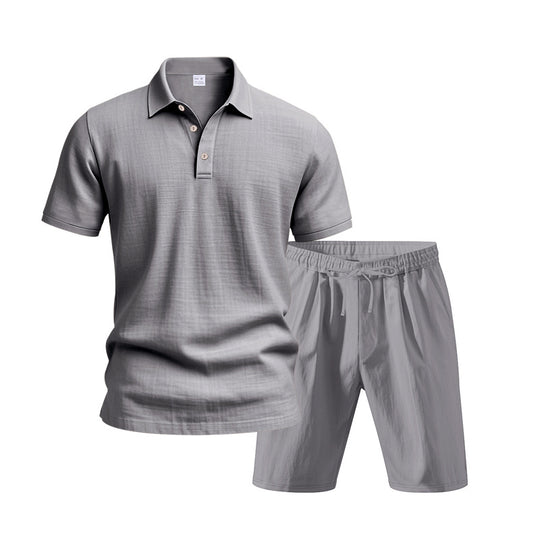 Herren legeres Polo-Shirt und Shorts Set R&B