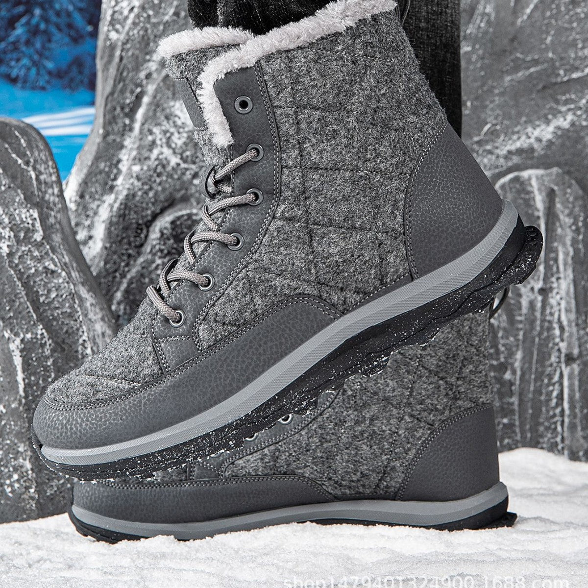 Damen Winterboots mit isolierendem Fleece-Futter und rutschfester Sohle R&B