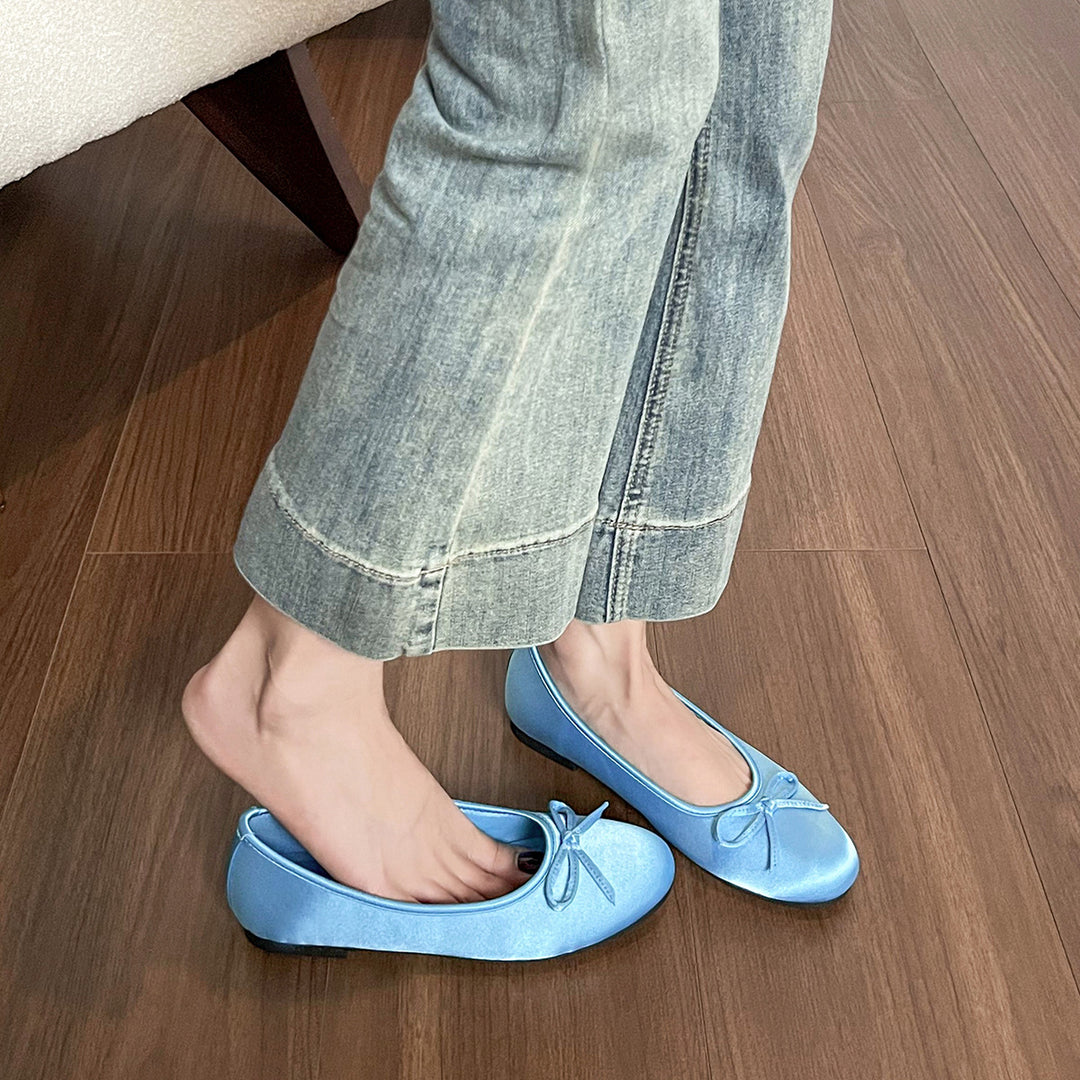 Damen Ballerinas mit schickem Schleifenakzent und komfortablem Fußbett R&B