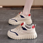 Damen modische Sneakers mit trendigem Plateau und hochwertigem Obermaterial R&B