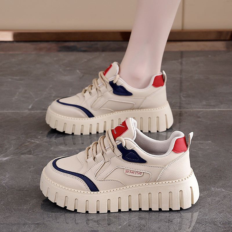 Damen modische Sneakers mit trendigem Plateau und hochwertigem Obermaterial R&B