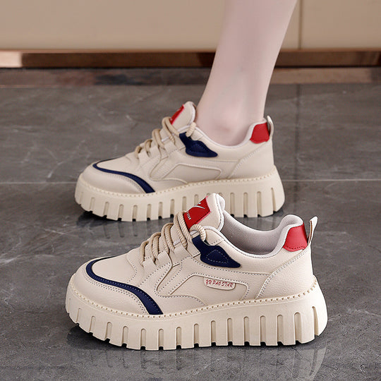 Damen modische Sneakers mit trendigem Plateau und hochwertigem Obermaterial R&B