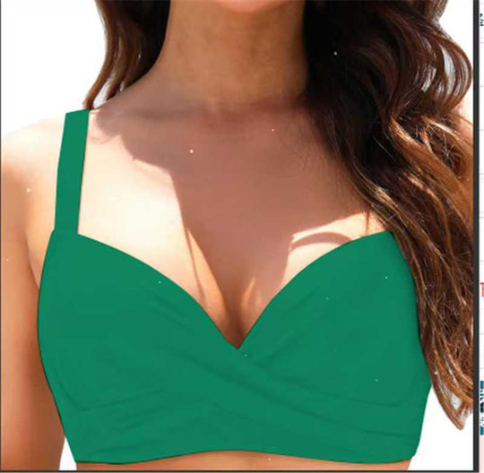 Damen Elegantes Bikinioberteil mit Wickeldesign R&B