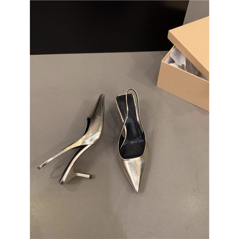 Damen elegante Slingback High Heels mit spitzem Design R&B