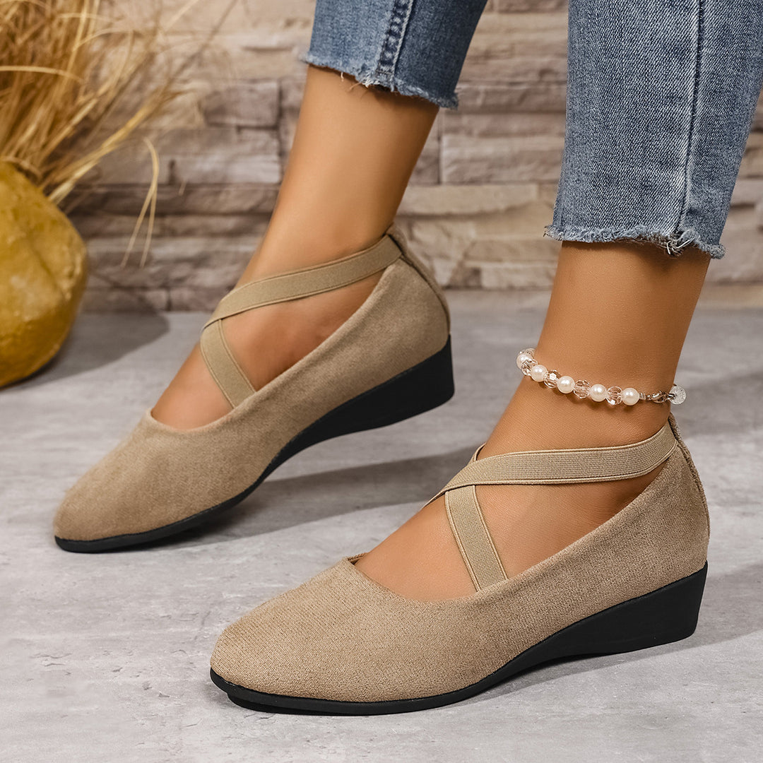 Damen elegante Slipper aus weichem Leder R&B