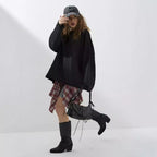 Damen Oversized Sweatshirt mit langen Ärmeln und Rundhalsausschnitt R&B