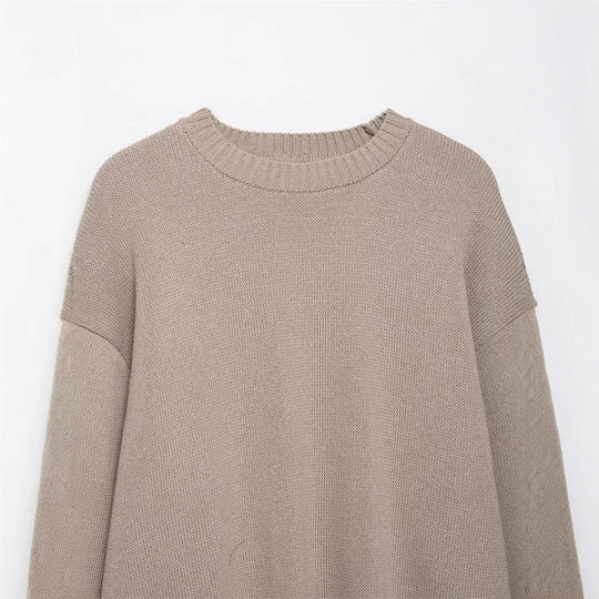 Damen gemütlicher Strickpullover R&B