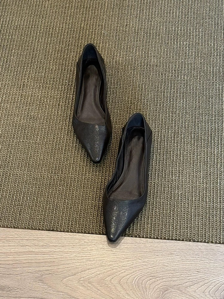 Damen elegante Ballerinas mit klassischem spitzen Design und bequemer Innensohle R&B