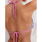 Damen Triangel-Bikini mit floralem Muster und verstellbaren Trägern R&B 1778572963
