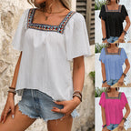 Damen Luftige Sommerbluse mit Stickereien R&B