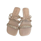 Damen elegante Sandalen mit funkelndem Schmuckdetail R&B
