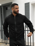 Herren modische Jacke im sportlichen Suede-Look R&B
