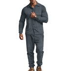 Herren lässige Schlafanzug-Kombination mit eleganten Knopfdetails R&B