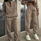 Jogginganzug Damen sportlich mit Zip-Hoodie und Jogginghose