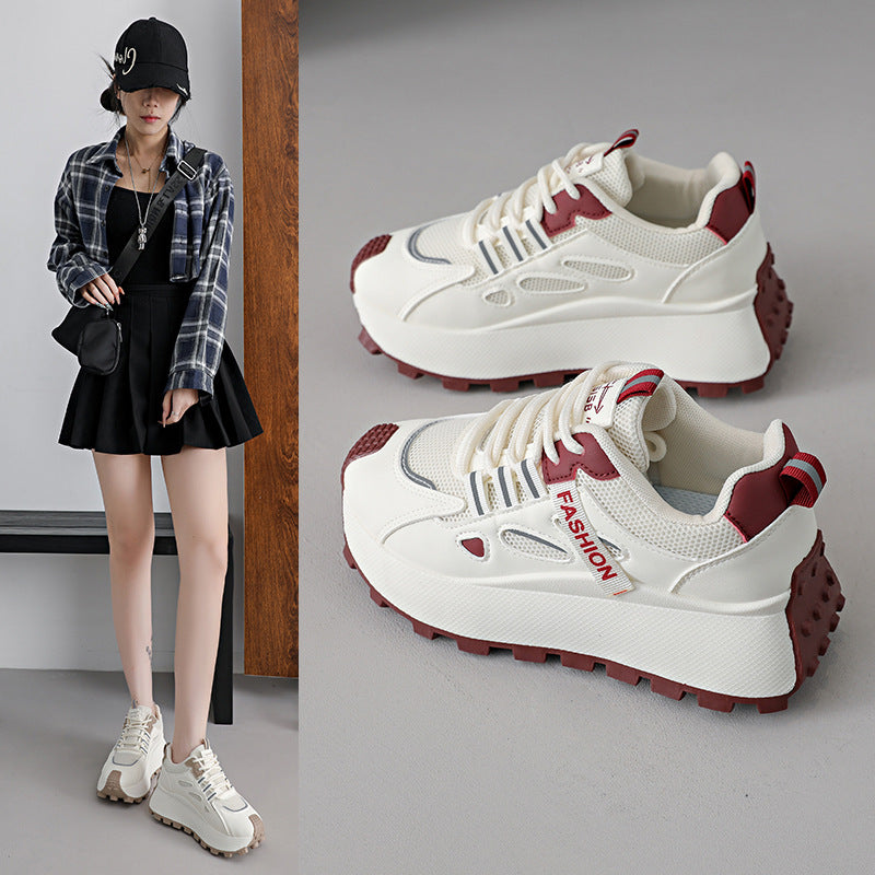 Damen Sportliche Chunky Sneakers mit dämpfendem Profil und atmungsaktiver Obermaterialstruktur R&B