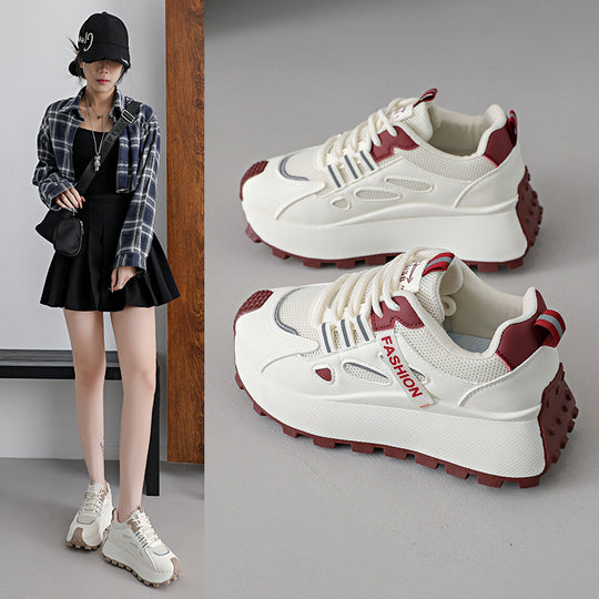 Damen Sportliche Chunky Sneakers mit dämpfendem Profil und atmungsaktiver Obermaterialstruktur R&B