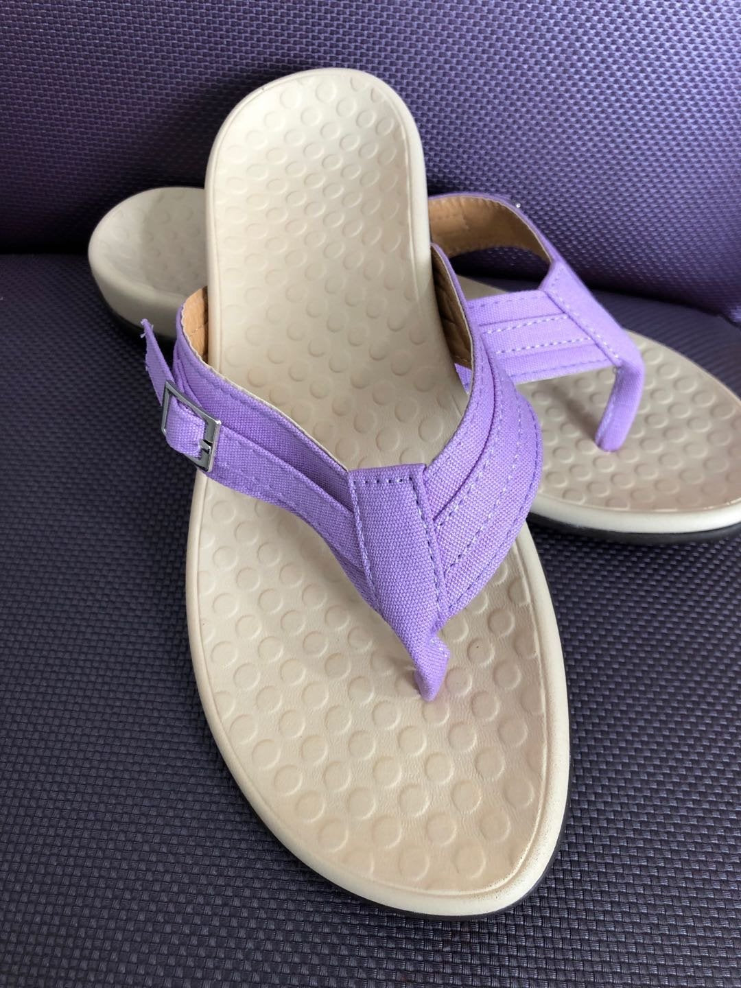 Damen Elegante und komfortable Zehentrenner-Sandalen mit verstellbarem Riemen R&B