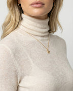 Youwei Damen Rollkragen Strickpullover aus Wolle für Herbst und Winter