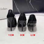 Damen Spitzen High Heels mit glänzender Oberfläche R&B