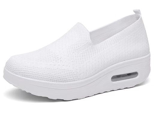 Damen Slip-On Comfort-Sneakers mit atmungsaktiver Mesh-Oberfläche und gepolsterter Sohle R&B