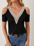 Damen Spitzen-Design Oberteil R&B
