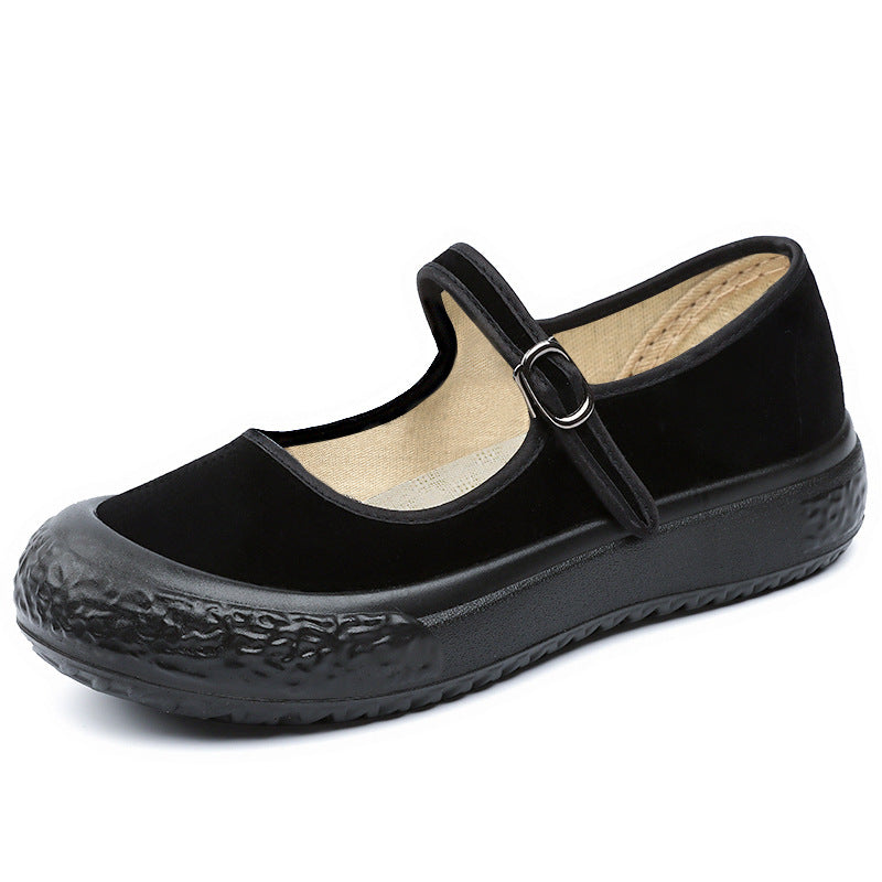 Damen komfortable und elegante Ballerinas mit verstellbarem Riemchen R&B