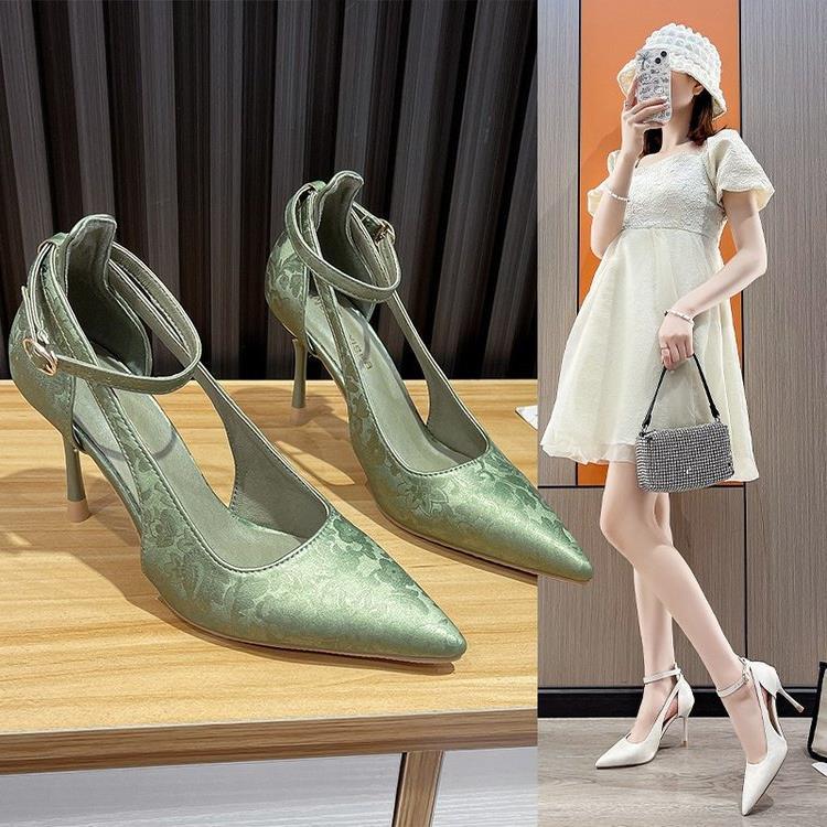 Damen elegante Stiletto-Pumps mit zartem Riemchen-Design R&B