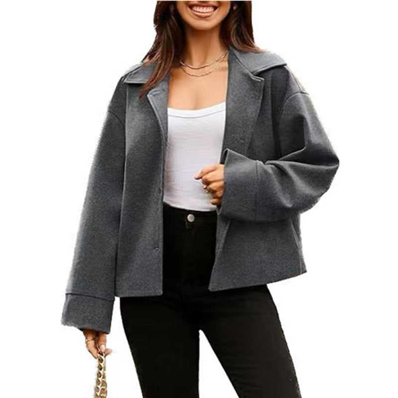 Damen Modische Oversized Blazerjacke mit schickem Schnitt R&B