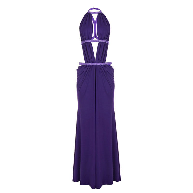 Damen Glamouröses Abendkleid mit raffinierten Cut-Outs und glitzernden Akzenten R&B