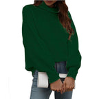 Damen Großer, gemütlicher Pullover mit weichem Rollkragen