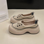 Damen Plateau Slipper mit elastischem Einstieg und modischem Design