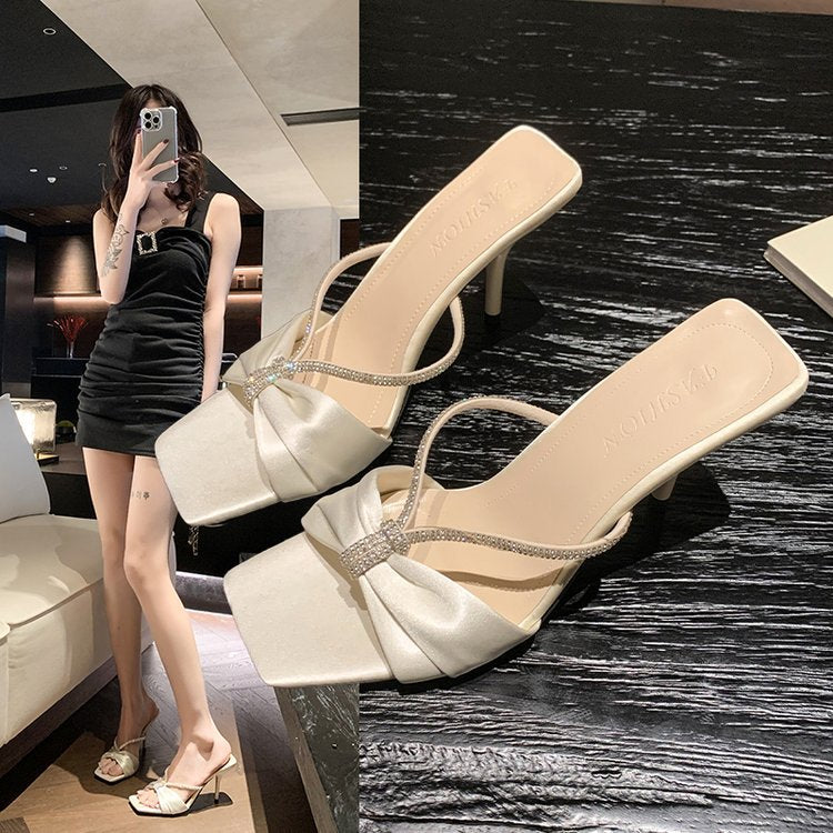 Damen elegante Slingback-Pumps mit dekorativem Schleifenakzent R&B
