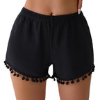 Damen Sommerliche Badeshorts mit verspieltem Pompon-Dekor R&B