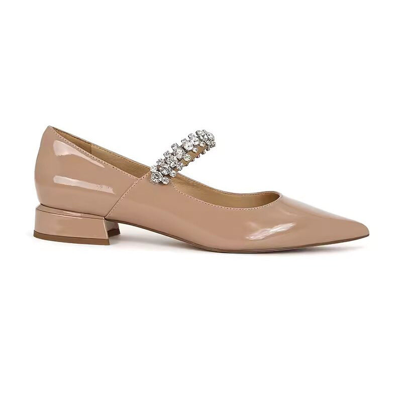 Damen elegante Mary Jane Pumps mit funkelnden Strassdetails R&B