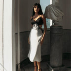 Damen Elegantes Maxikleid mit zarter Spitze und figurschmeichelndem Schnitt R&B