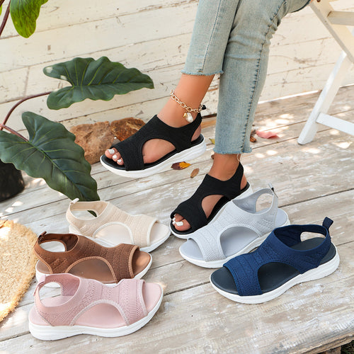 Damen Sportliche und luftige Freizeitsandalen mit flexiblem Obermaterial R&B